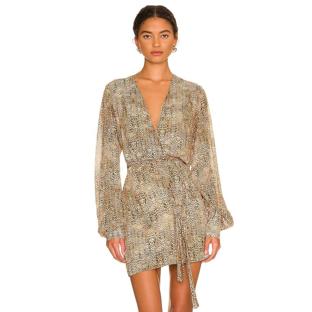 Alexis Dula Dress in Animal Print Size Medium